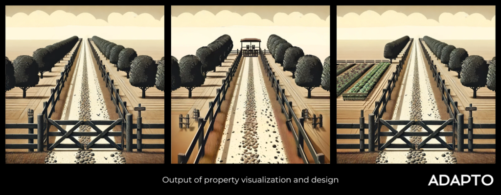 Output of property visualization and design from ChatGPT / DALL-E